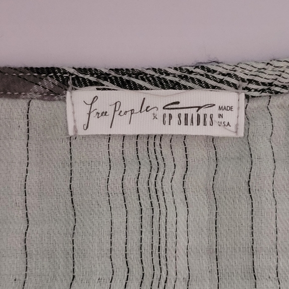 Free people × CP Shades black and gray plaid tunic - Picture 10 of 10